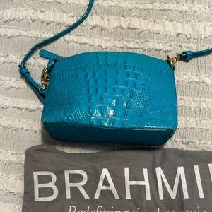 Brahmin Blue Croc-Embossed Women's Bag